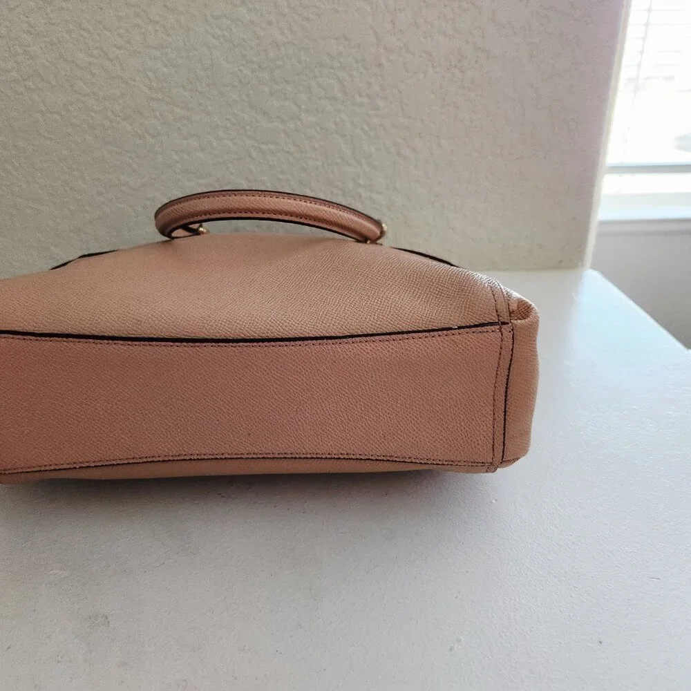 Like New Coach Mini Brooke Blush Leather Shoulder Bag Purse - Picture 10 of 17